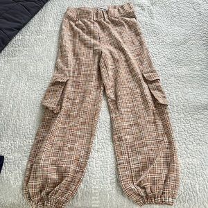 Urban outfitters plaid cargo joggers barely worn